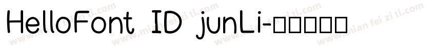 HelloFont ID junLi字体转换